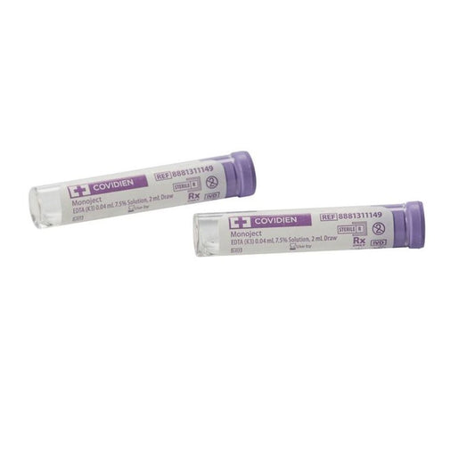 Blood Collection Vacuum Tube Monoject (K3 EDTA)))) Pack of 100, 3 mL