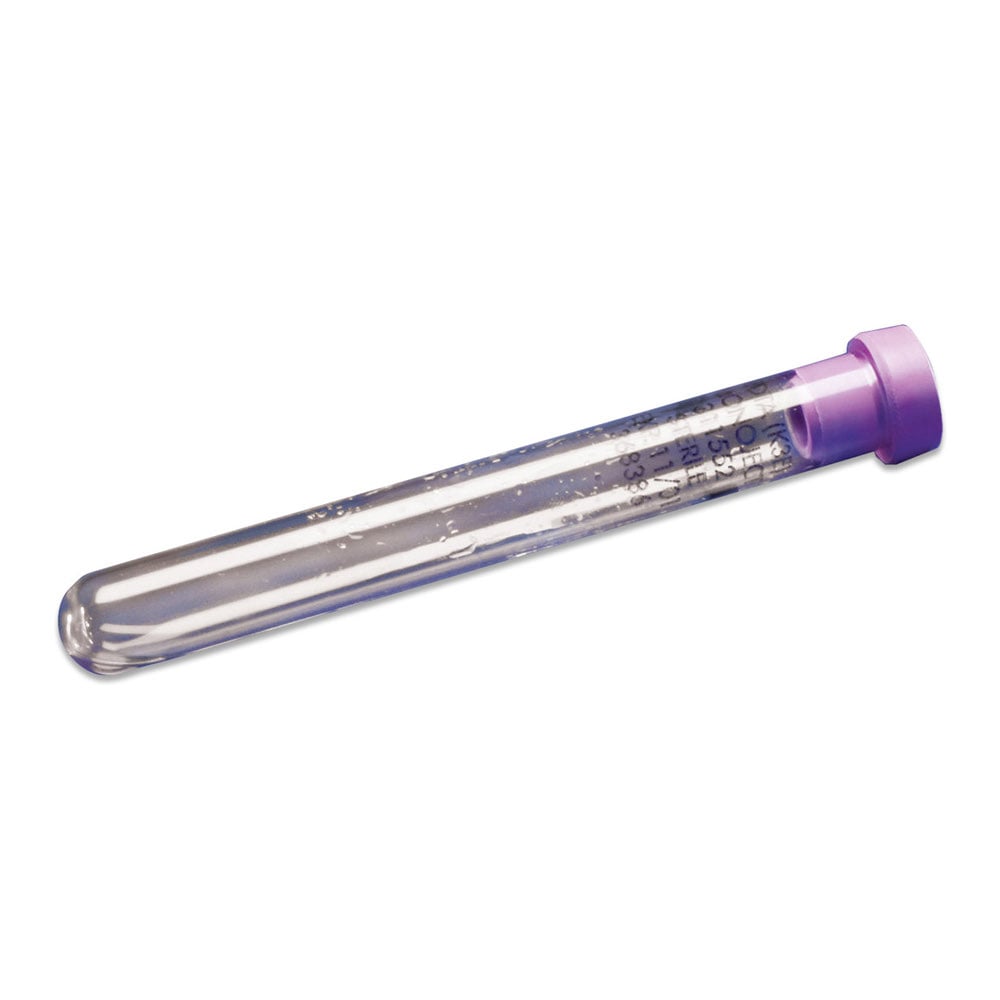 Blood Collection Vacuum Tube Monoject (K3 EDTA)))) Silicone Stopper Pack of 100, 10 mL