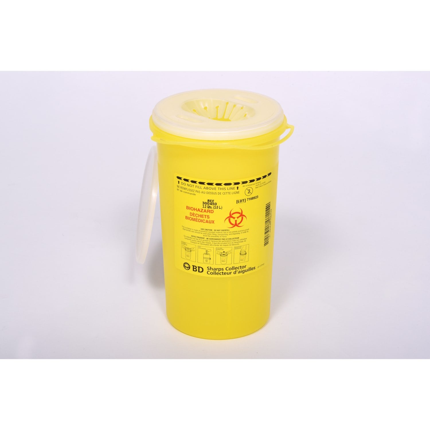 Nestable Sharps Collectors with Funnel Cap (Yellow) 3.0 L 1 Container