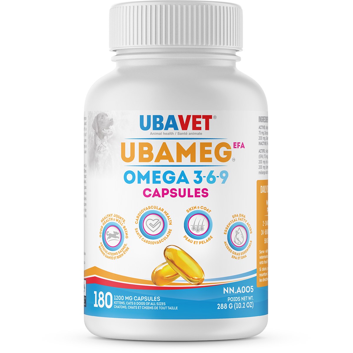 Ubameg EFA Omega 3 - 6 - 9 Capsules 180 Cap 1200 mg