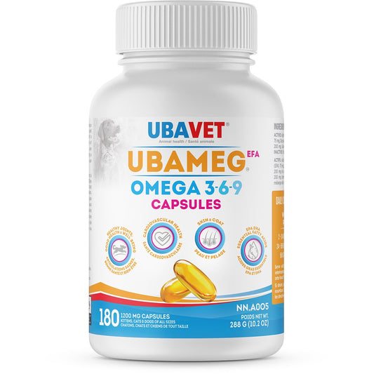 Ubameg EFA Omega 3 - 6 - 9 Capsules 180 Cap 1200 mg