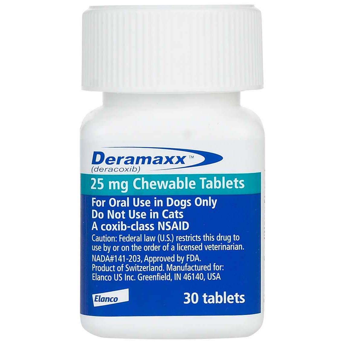Deramaxx Chewable Tablets 1 Bottle of 30 Tablets