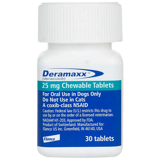 Deramaxx Chewable Tablets 1 Bottle of 30 Tablets