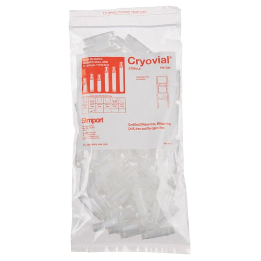 Cryovial Self - Standing Tube Sterile Pack of 100, 2 mL