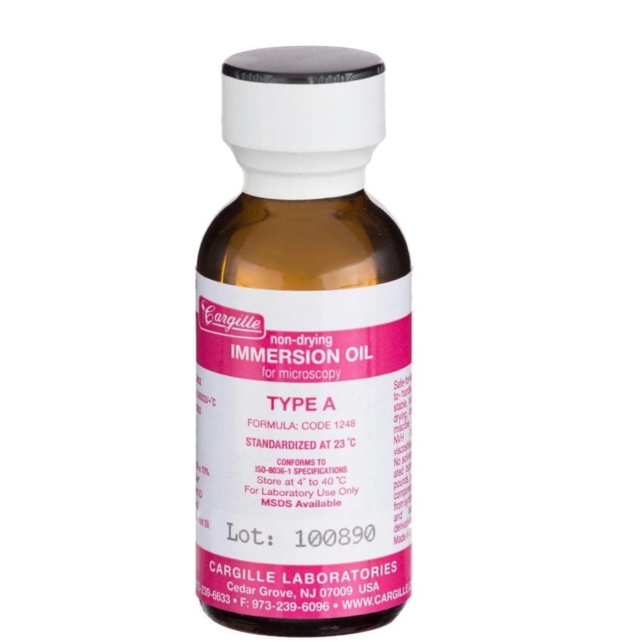 Immersion Oil Low Viscosity 4 Oz Bottle