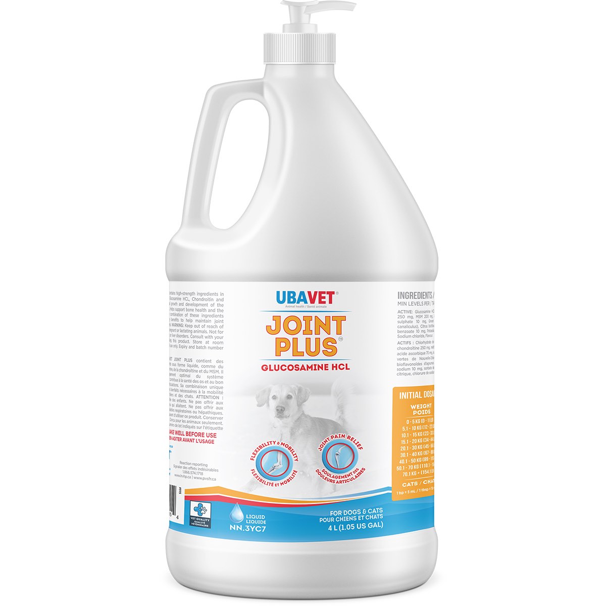 Joint Plus Glucosamine HCl Liquid Formula 4 L Jug