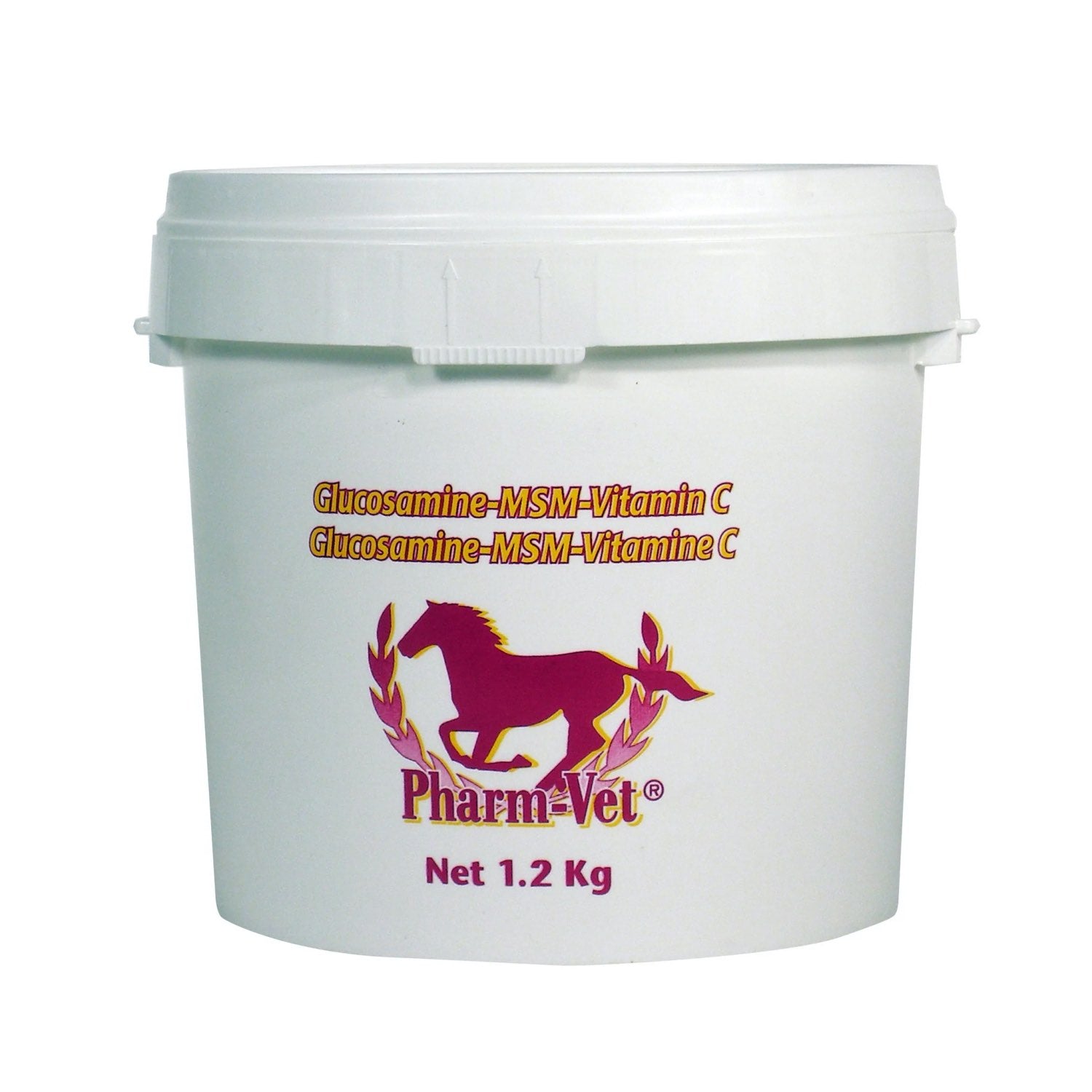 Glucosamine MSM Vitamin C for Horses 1.2 kg Pail