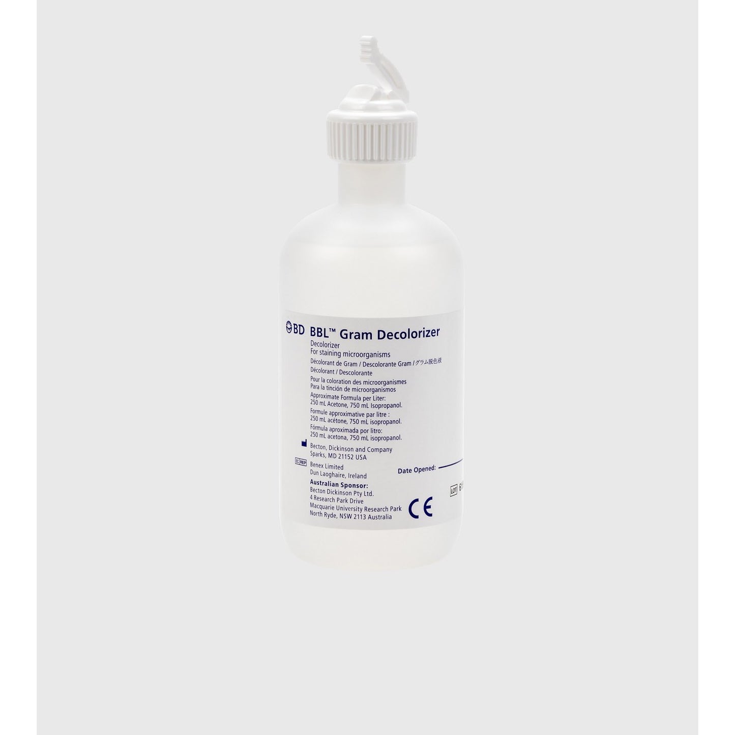 BBL Gram Decolorizer 250 mL Pack of 4 Bottles