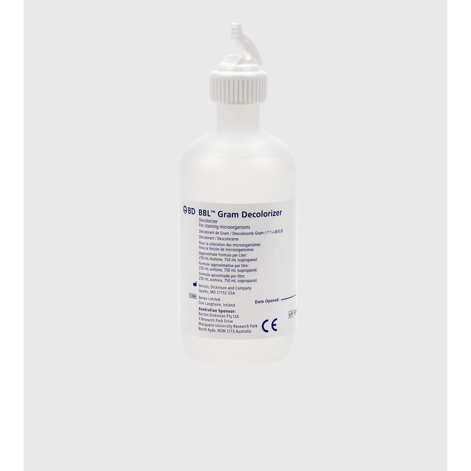 BBL Gram Decolorizer 250 mL Pack of 4 Bottles