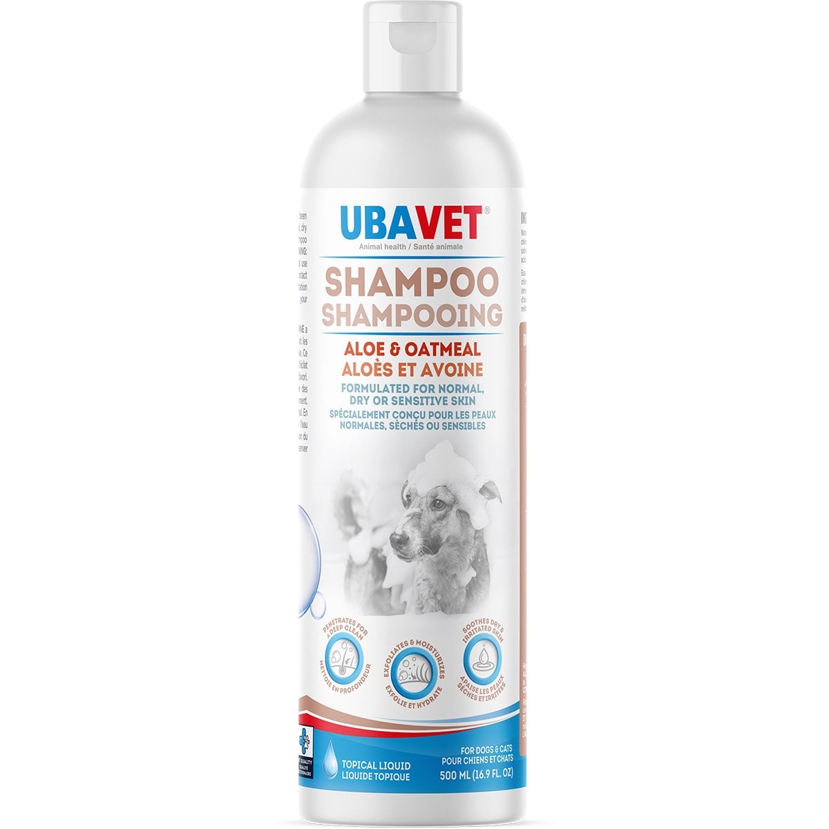 Aloe and Oatmeal Shampoo for Cats 500 mL Bottle