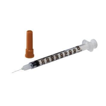 Syringe 1 mL Monoject 1 with Detachable Needle Softpack Box of 100 Syringes 25 g x 5 / 8 in