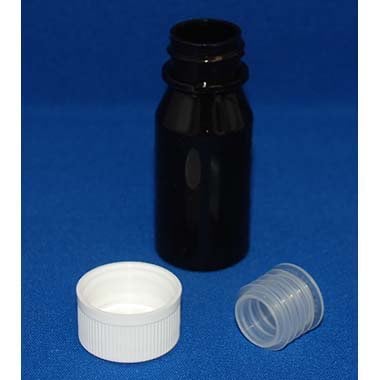 Bottle Plastic Amber StaySafe 28 mL - Starter Kit 24 Mm 1 Kit
