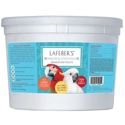 Pellet Diet for Macaws and Cockatoos for Birds 2.26 kg Pail