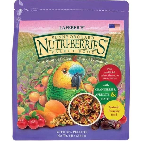 Nutri - Berries Sunny Orchard Parrot Food for Birds 1.36 kg Bag