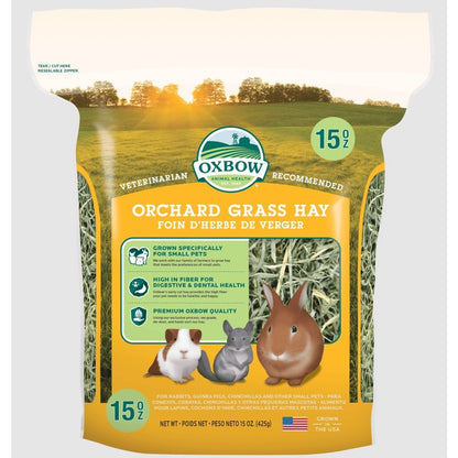 Foin Orchard Grass for Small Pets 15 Oz kg Bag