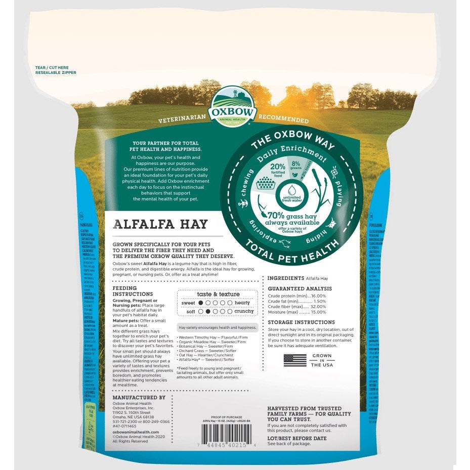 Alfalfa Hay for Small Pets 0.425 kg Bag - additional product view 2