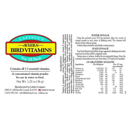 Avi - Era Bird Vitamins for Birds (Original) 36 g Bottle - additional product view 2