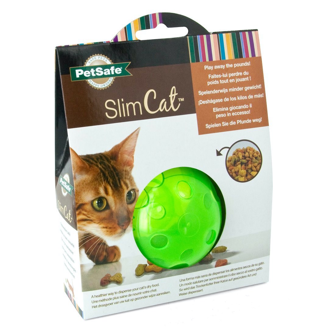 SlimCat Treat Ball for Cats (Green) 1 Unit - additional product view 2