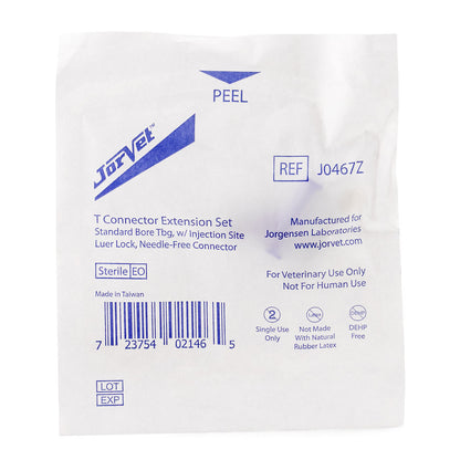 T Connector Extension Set (7 in) 1 Unit Luer Lock