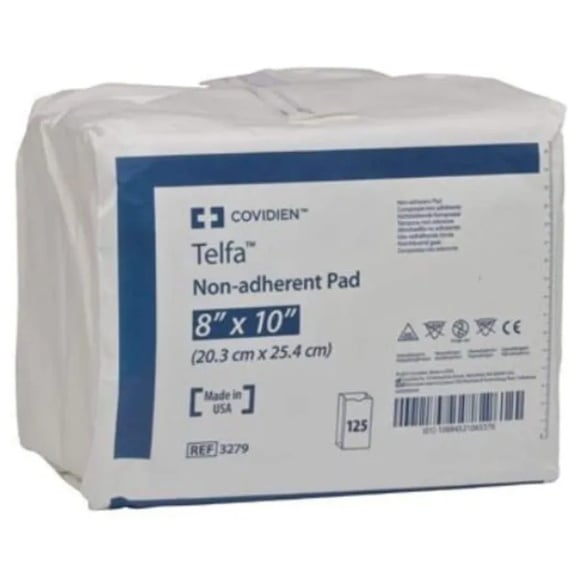 Telfa Non - Adherent Dressing Gauze Pad Non - Sterile Pack of 125 Dressings 8 in x 10 in