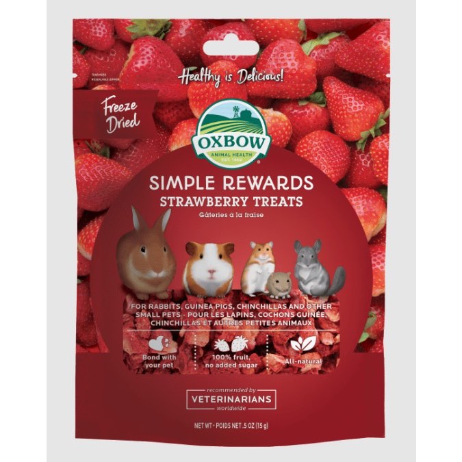 Simple Rewards Treats for Small Pets (Strawberry) 15 g Bag