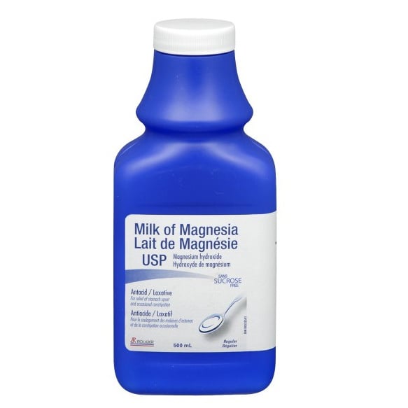 Milk of Magnesia 500 mL Bottle 80 mg