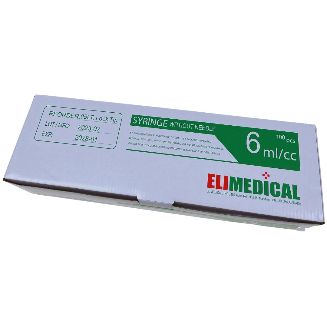 Syringes Graduated Pack of 100, 6 mL Luer Lock