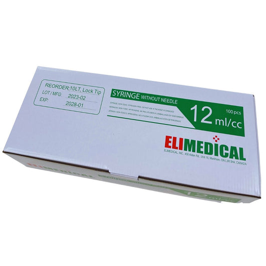 Syringes Graduated Pack of 100, 12 mL Luer Lock