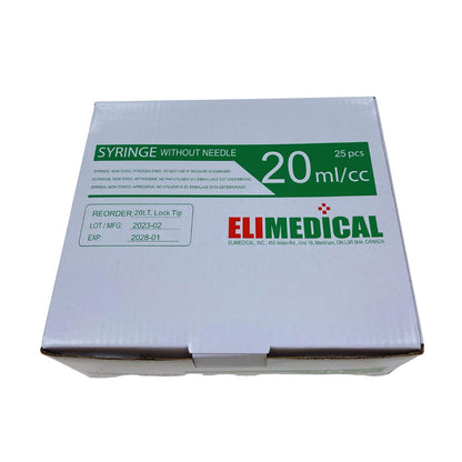 Syringes Graduated Pack of 25, 20 mL Luer Lock