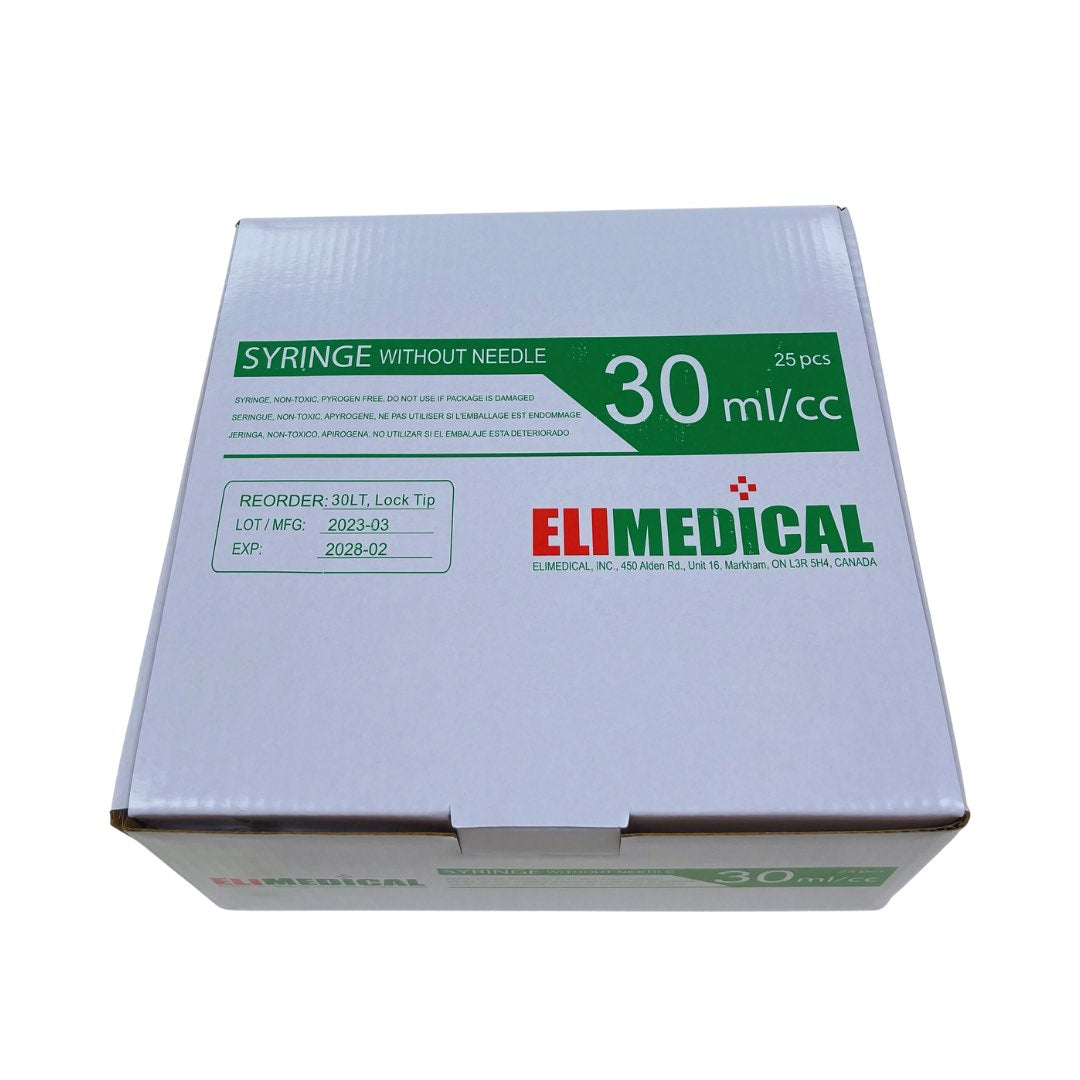 Syringes Graduated Pack of 25, 30 mL Luer Lock