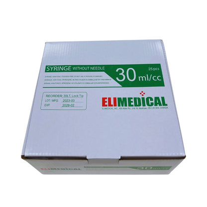 Syringes Graduated Pack of 25, 30 mL Luer Lock