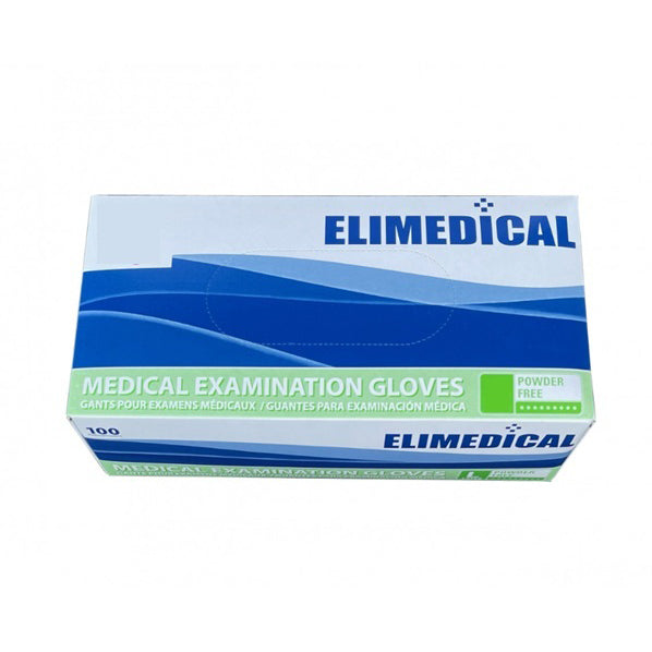 Glove Exam Latex Non Sterile Powder Free Box of 100 Gloves, Cream, Small