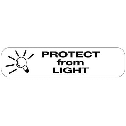 English Labels 2 X Pack of 500, Protect from Light, Pack of 2 Rolls