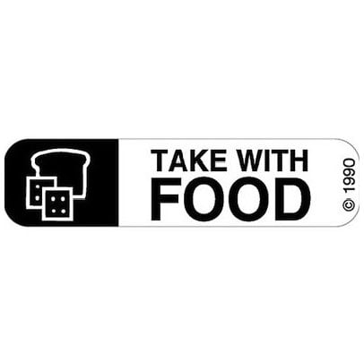 English Labels 2 X Pack of 500, Take with Food, Pack of 2 Rolls