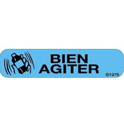 French Labels 2 X Pack of 500, Bien Agiter, Pack of 2 Rolls