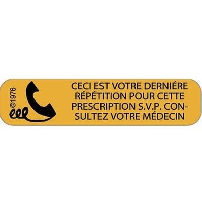 French Labels 2 X Pack of 500, Dernière répétition, Pack of 2 Rolls