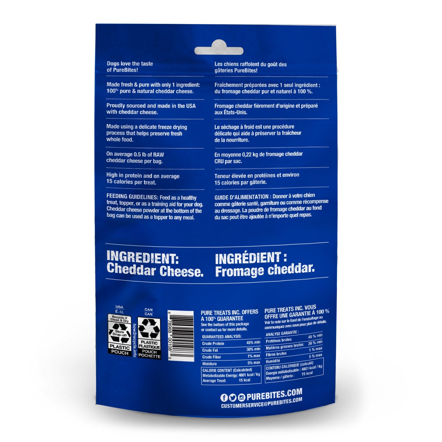 PureBites for Dogs (Cheese) 120 g Bag - additional product view 2