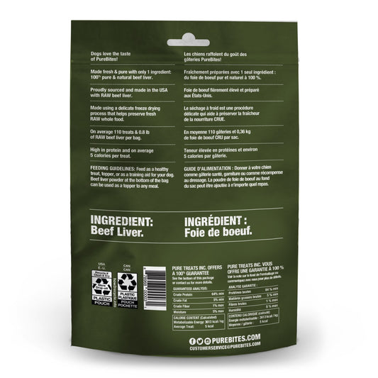 PureBites for Dogs (Beef Liver) 120 g Bag - additional product view 2