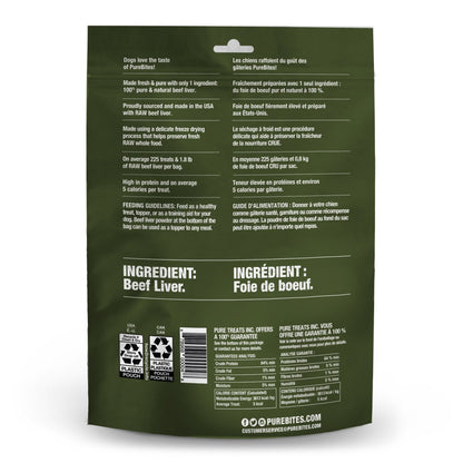 PureBites for Dogs (Beef Liver) 250 g Bag - additional product view 2