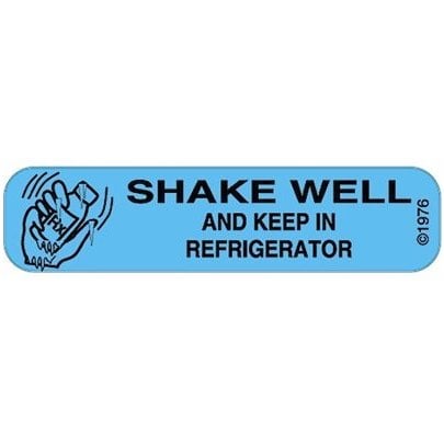 English Labels 2 X Pack of 500, Shake Well Keep in Refrigerator, Pack of 2 Rolls