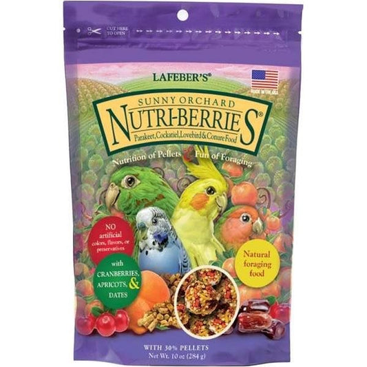 Nutri - Berries Sunny Orchard Small Parrot Food for Birds 284 g Bag