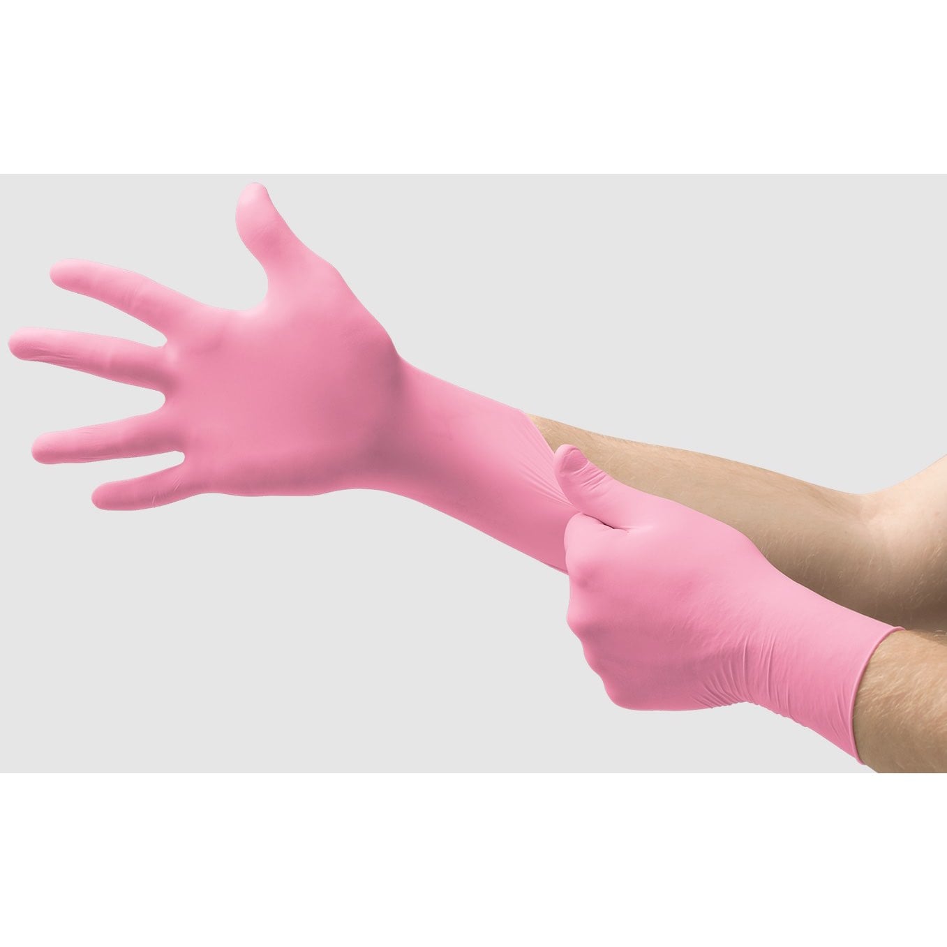 Micro - Touch NitraFree Nitrile Exam Gloves, Powder-Free, Non-Sterile, Pink (Box of 100) - additional product view 2