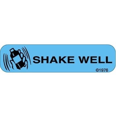 English Labels 2 X Pack of 500, Shake Well, Pack of 2 Rolls