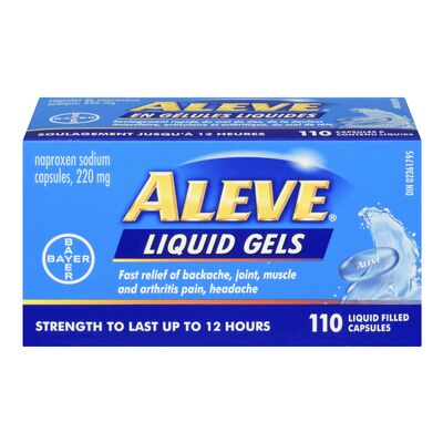 ALEVE Pain Relief, Naproxen 220mg, Liquid Gels