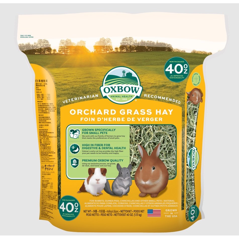 Foin Orchard Grass for Small Pets 40 Oz kg Bag