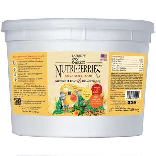 Nutri - Berries Cockatiel Food for Birds 1.81 kg Pail
