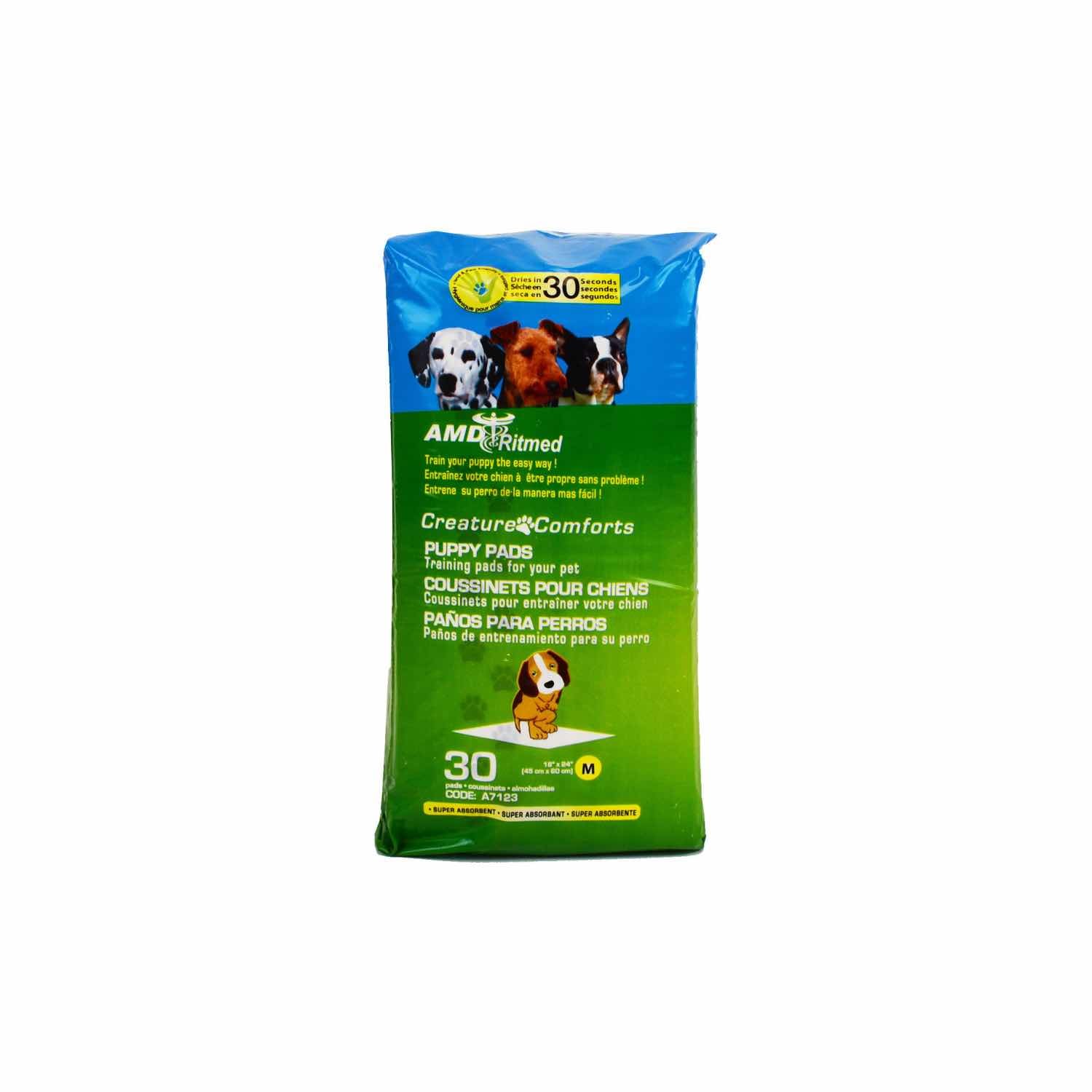 Disposable Training Pads for Dogs Pack of 30, Medium, Bag of 30 Pads