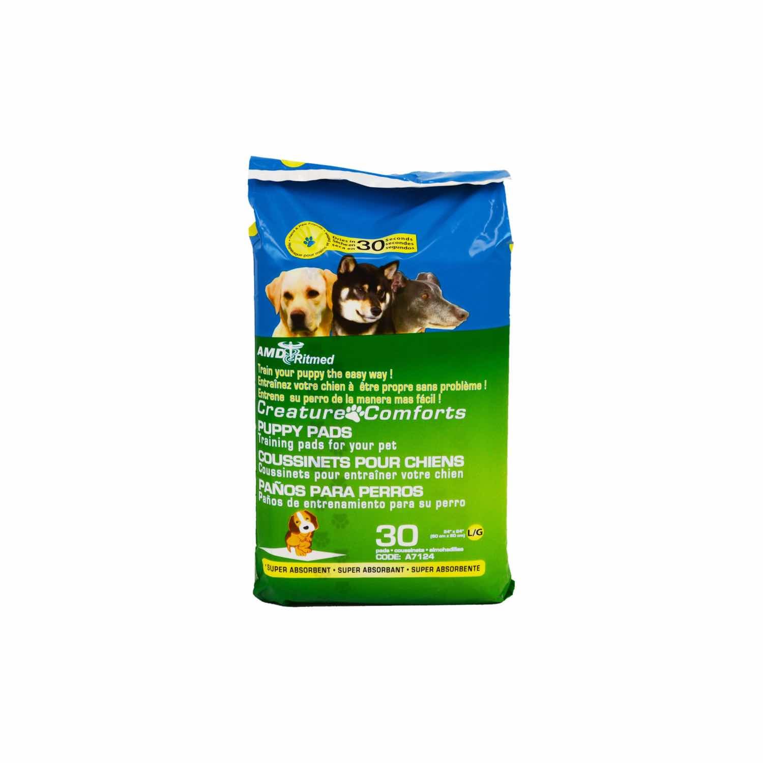 Disposable Training Pads for Dogs Pack of 30, Large, Bag of 30 Pads