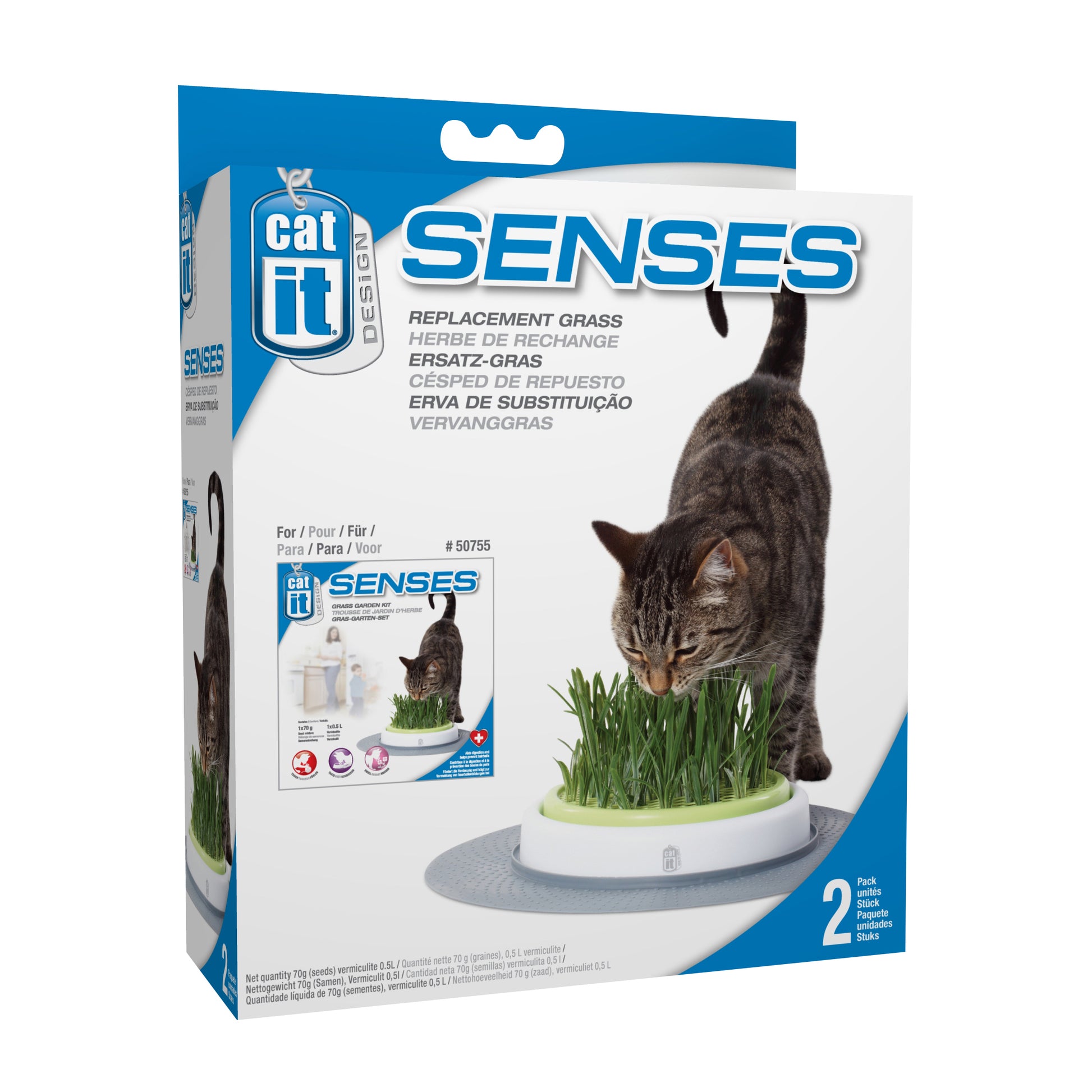 Grass Refill for Grass Garden Kit for Cats Pack of 2
