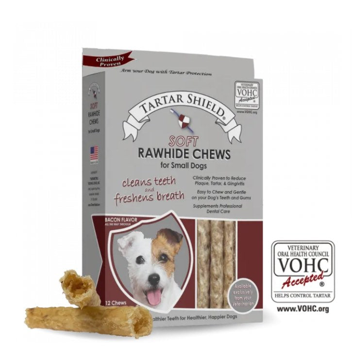 Rawhide Soft Chew for Small Dogs (Bacon) 12 Chew Strips - additional product view 2